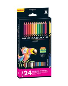 Caja 24 colores, 12 lápices doble punta PRISMACOLOR
