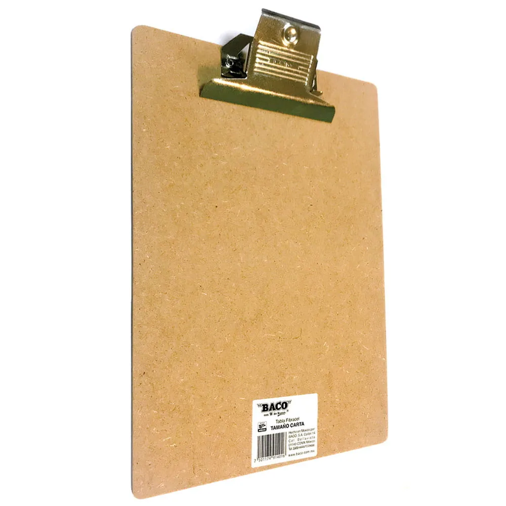Tabla Agarrapapel de Madera T/Carta BACO
