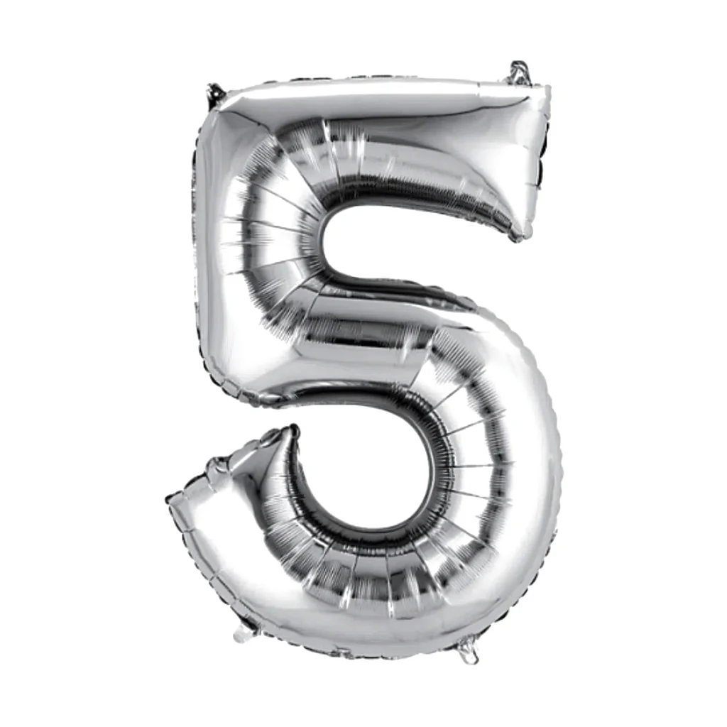 Globos plateados y dorados de numeros 32" - Imagen 2