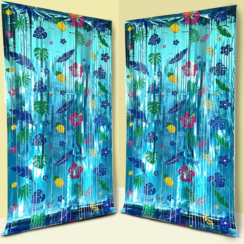 Cortinas de fiesta multicolor con estampado