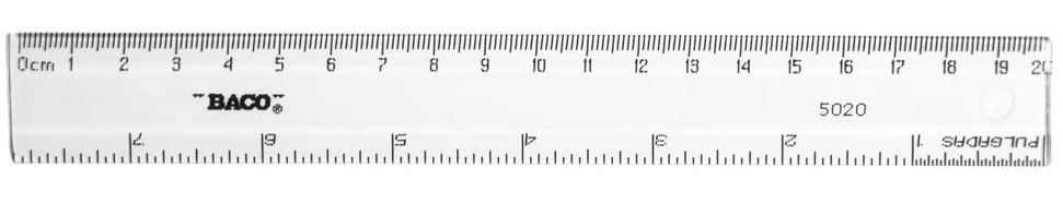 Regla transparente 20cm BACO