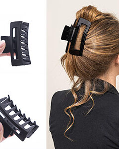 Pinza para cabello negro brillante XH7844